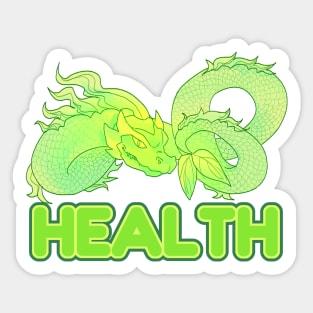 Money Wish Smole Illustration for this next new year 2024 of earth green dragon Sticker